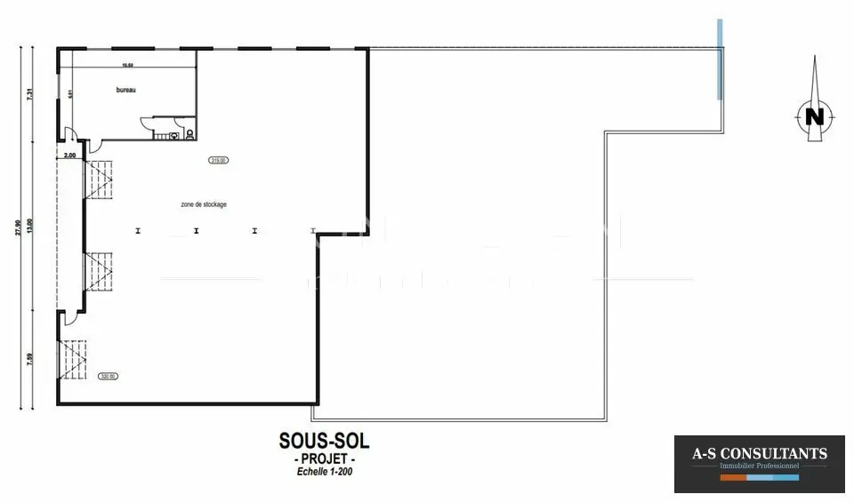 A louer Entrepôt 850m² Challes-les-Eaux