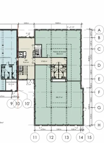 A louer Bureaux 206m² Genas