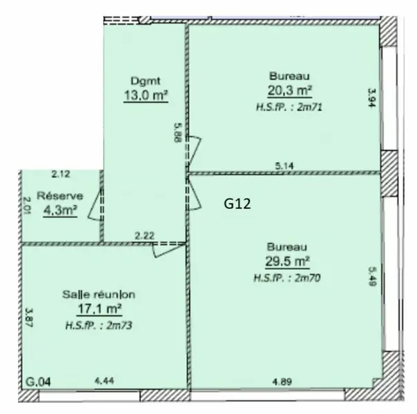 A louer Bureaux 95m² Saint-Priest